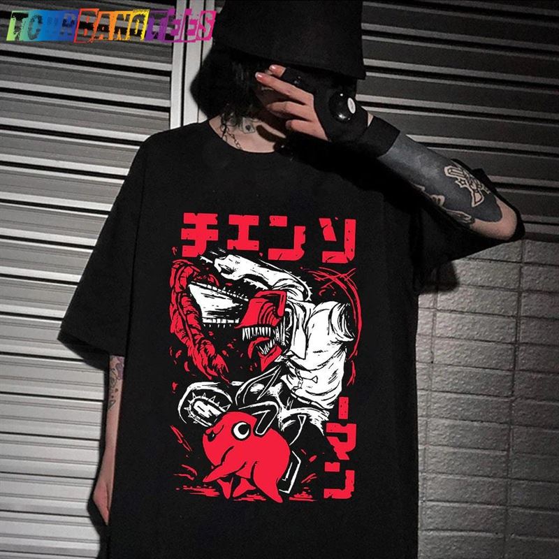 Japanese Anime Shirt Denji Pochita Summer T-Shirt Manga Graphic Print Tees Funny Makima Unisex Short Sleeves T-Shirts Hoodie 29Uf179213 – Utopia Fashion