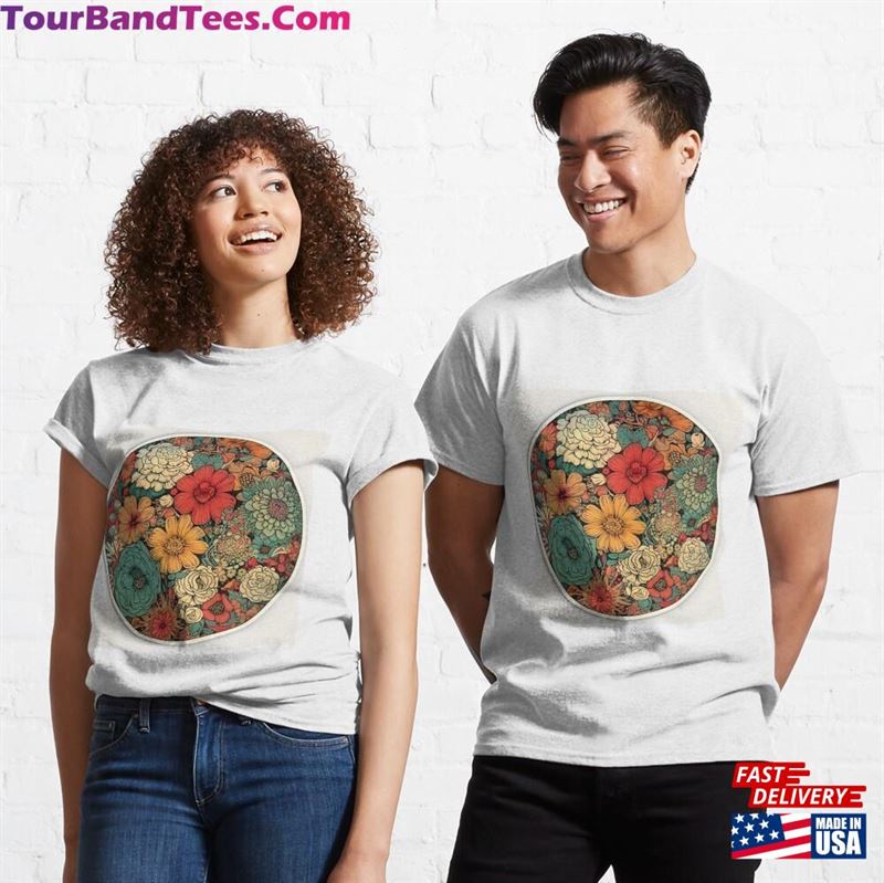 Japanese Flowers Sticker Shirt T-Shirt Classic 29Uf172319 – Utopia Fashion