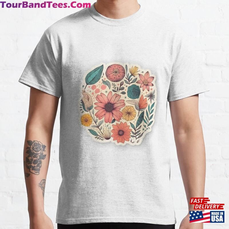 Japanese Flowers Sticker Shirt T-Shirt Unisex 29Uf172576 – Utopia Fashion