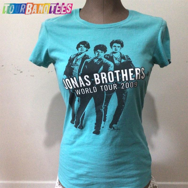 Jonas Brothers World Tour Turquoise Shirt Band T-Shirt Classic 29Uf174654 – Utopia Fashion