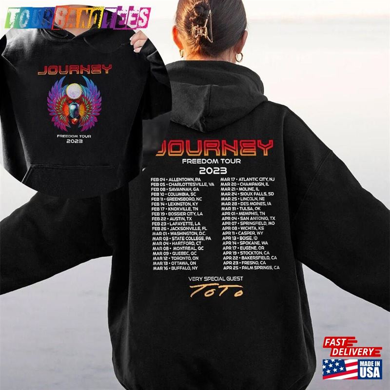 Journey Freedom Tour With Special Guest Toto Both Sides Shirt Band T-Shirt Rock N Roll Sweatshirt Classic Hoodie 29Uf171071 – Utopia Fashion