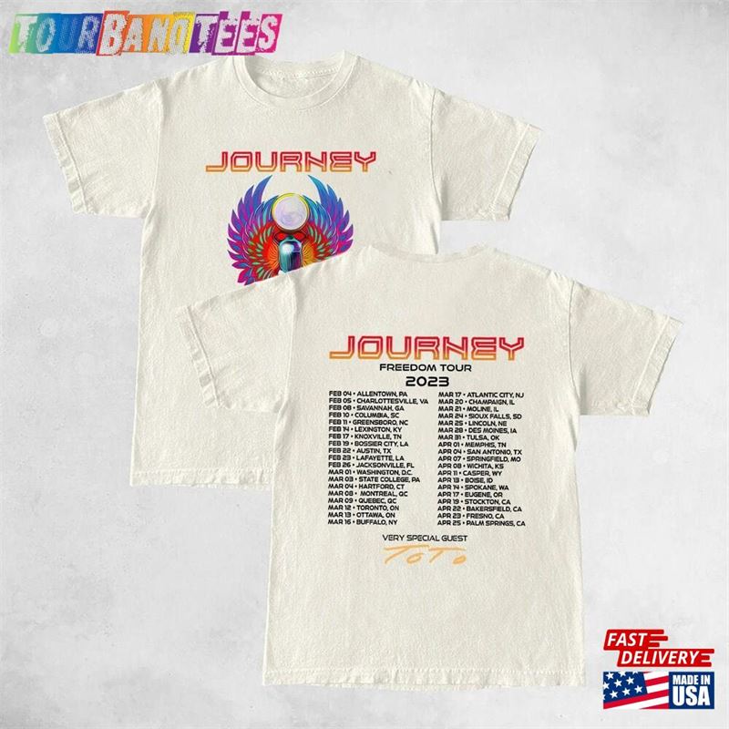 Journey Freedom Tour With Special Guest Toto Both Sides Shirt Band T-Shirt Rock N Roll Sweatshirt Classic Hoodie 29Uf171071 – Utopia Fashion