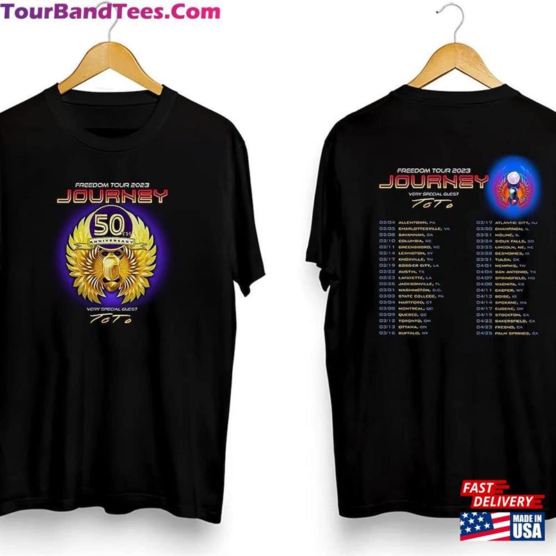 Journey 50Th Anniversary Shirt Freedom Tour Music T-Shirt Singer Sweatshirt Hoodie 29Uf166889 – Utopia Fashion