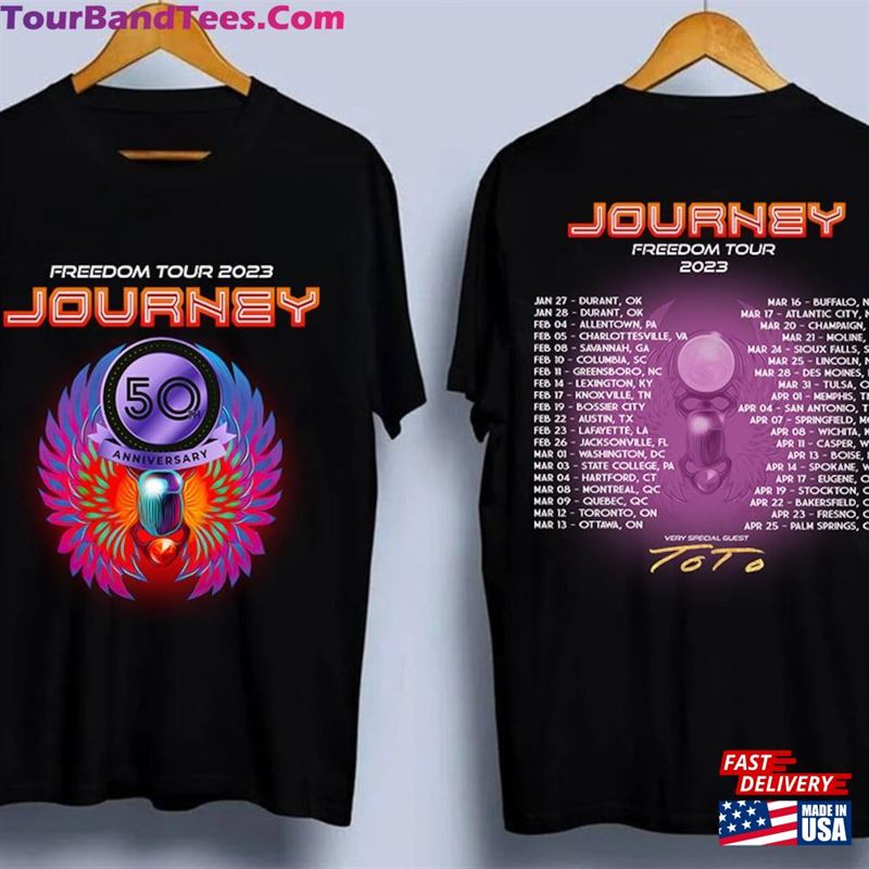 Journey Freedom Tour Tee 50Th Anniversary Classic Unisex 29Uf187056 – Utopia Fashion