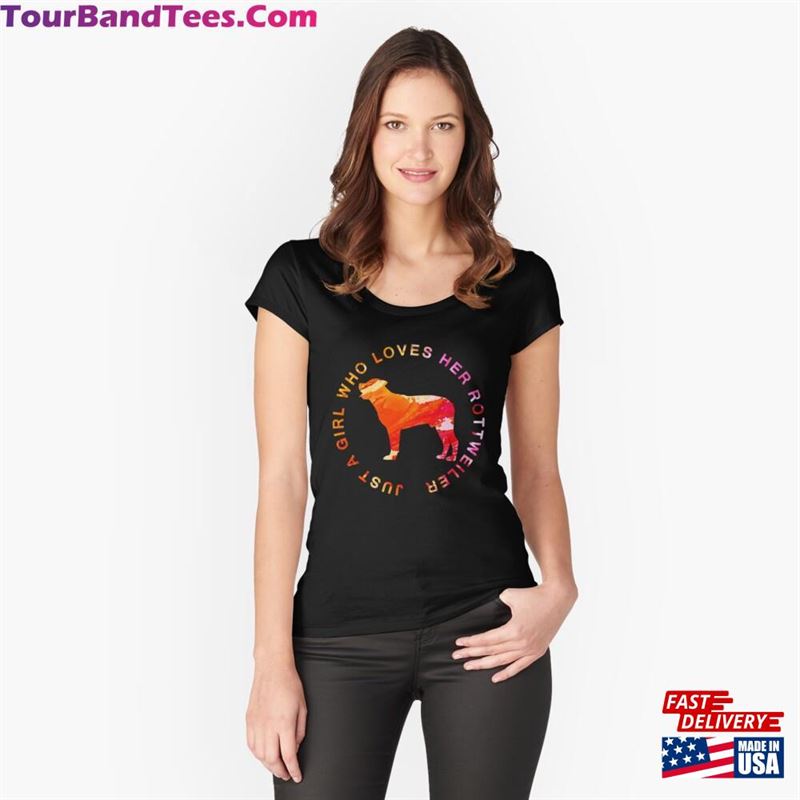 Just A Girl Who Loves Her Rottweiler Fitted Scoop T-Shirt Hoodie Classic 29Uf186966 – Utopia Fashion