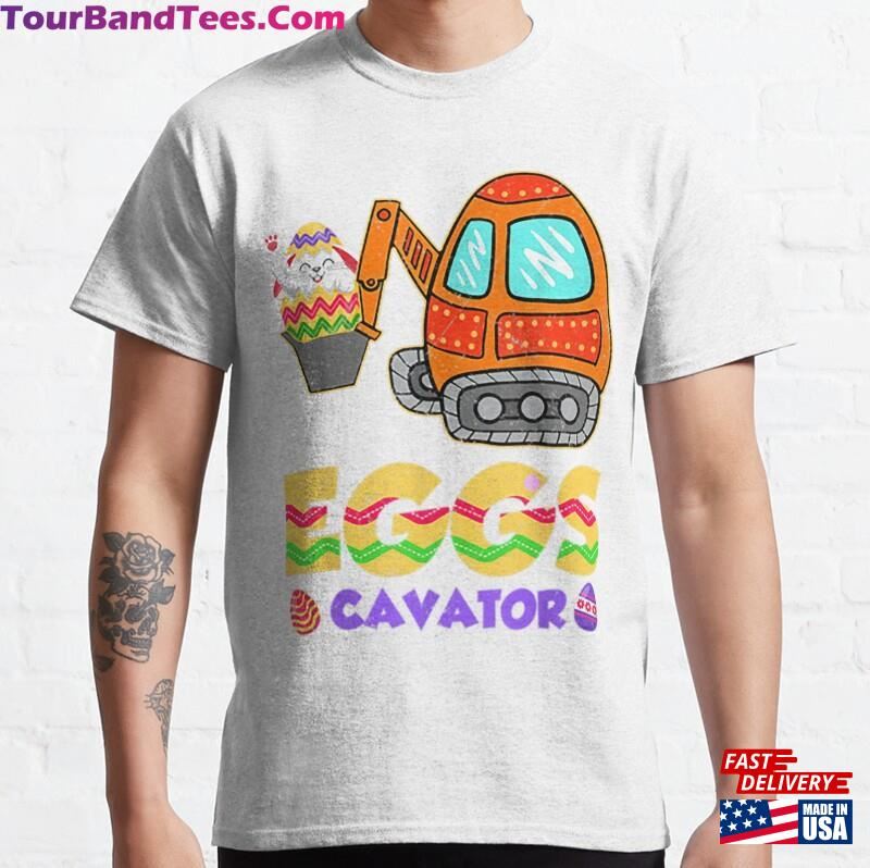 Kids Eggscavator Happy Easter Funny Excavator Hunting Egg Classic T-Shirt Sweatshirt 29Uf181970 – Utopia Fashion