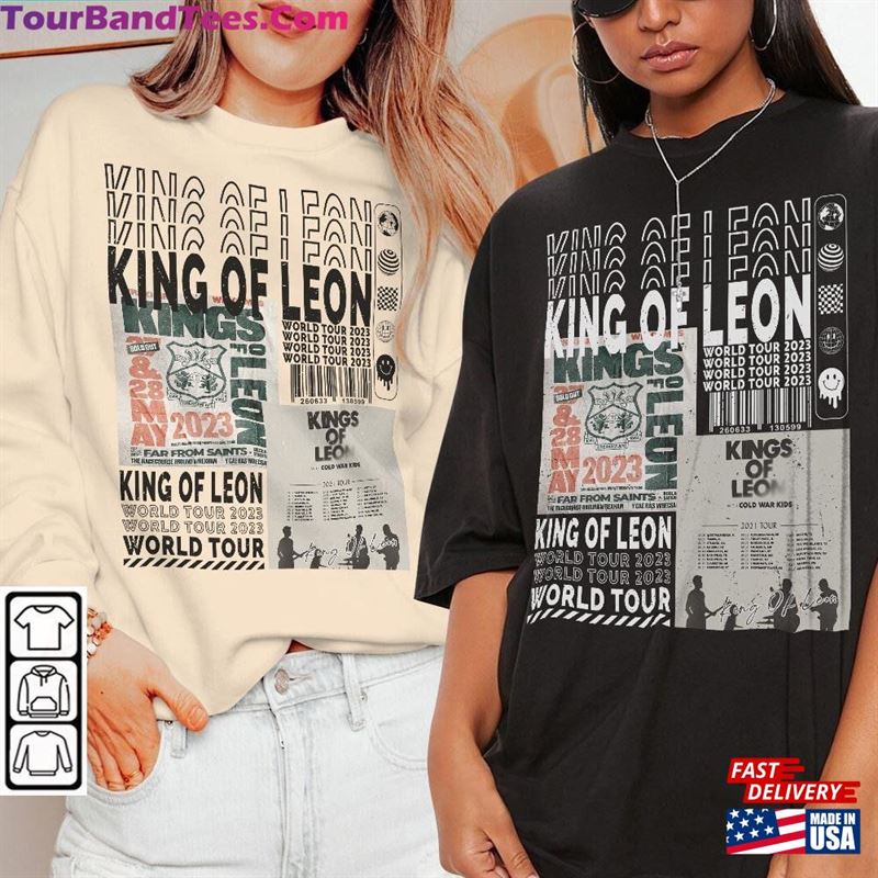 King Of Leon Music Shirt Sweatshirt Y2K Merch Vintage World Tour Album 90S Unisex Hoodie L2504M Classic 29Uf172253 – Utopia Fashion