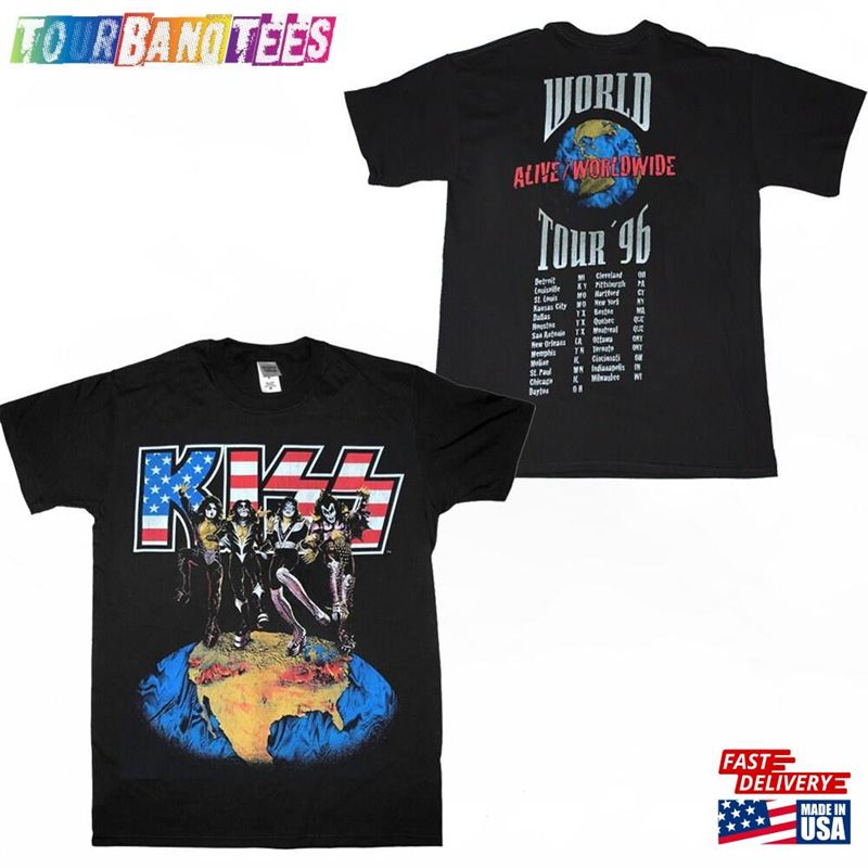 Kiss Alive Worldwide Tour T-Shirt Band Shirt Album Rock And Roll Music Unisex Hoodie 29Uf169923 – Utopia Fashion