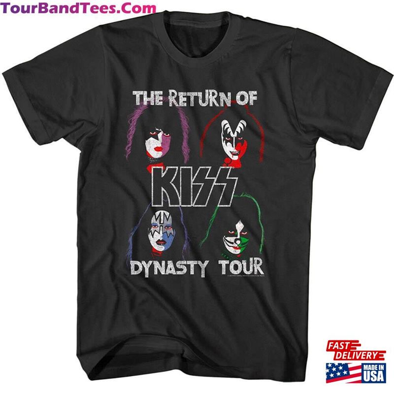 Kiss Glam Rock Band Men’S T-Shirt The Return Of Dynasty Tour Graphic Tee Heavy Metal Music Group Album Concert Merch Painted Faces Hoodie 29Uf165123 – Utopia Fashion