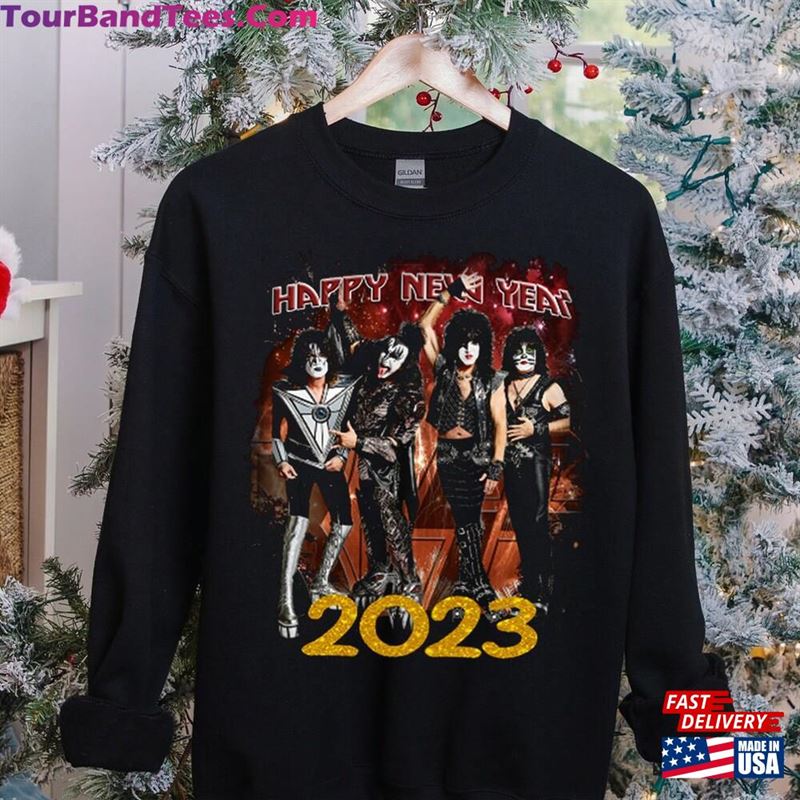 Kiss Happy New Year Unisex T-Shirt Sweatshirt Rock Band Classic Hoodie 29Uf167665 – Utopia Fashion