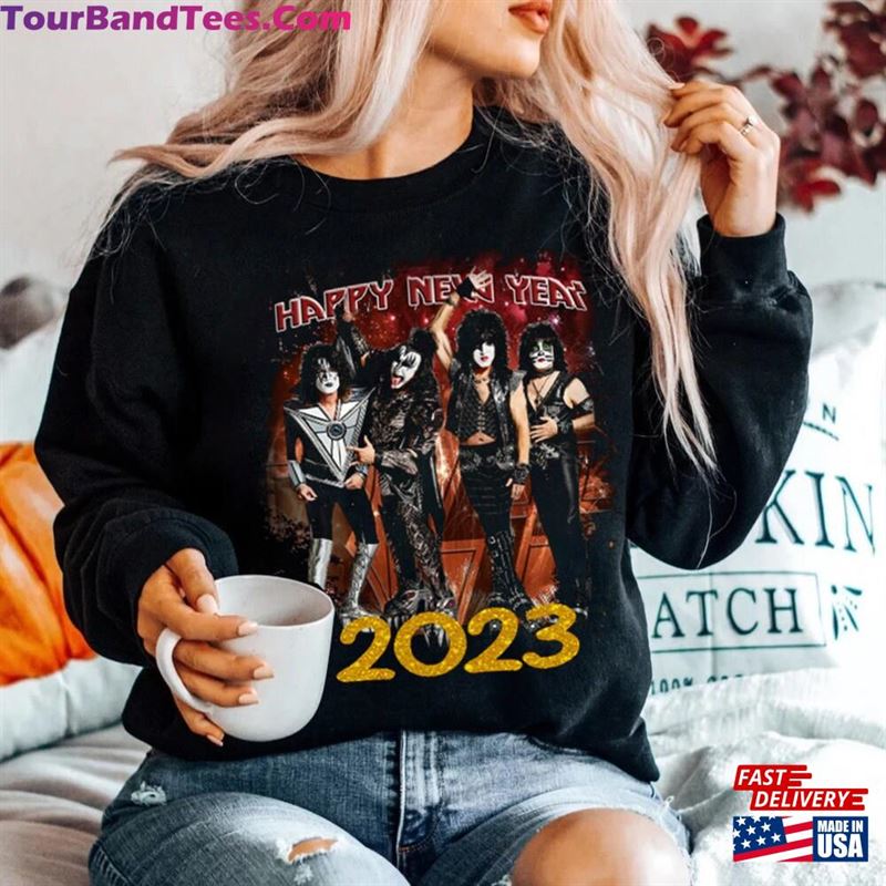 Kiss Happy New Year Unisex T-Shirt Sweatshirt Rock Band Classic Hoodie 29Uf167665 – Utopia Fashion