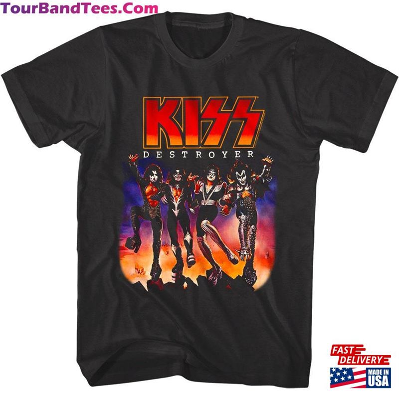 Kiss Mens T-Shirt Black Destroyer Album Cover Men’S Nyc Rock Band Tee Concert Tour Vintage Top Painted Faces Rocknroll Music Sweatshirt Classic 29Uf167507 – Utopia Fashion