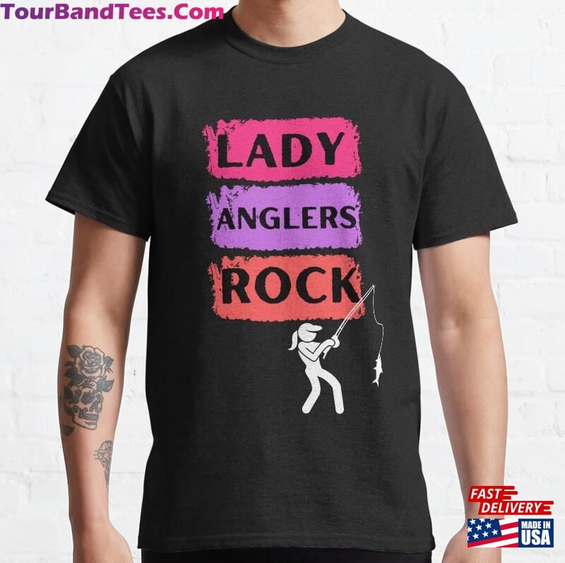 Lady Anglers Rock Fishing Gear Classic T-Shirt 29Uf186960 – Utopia Fashion