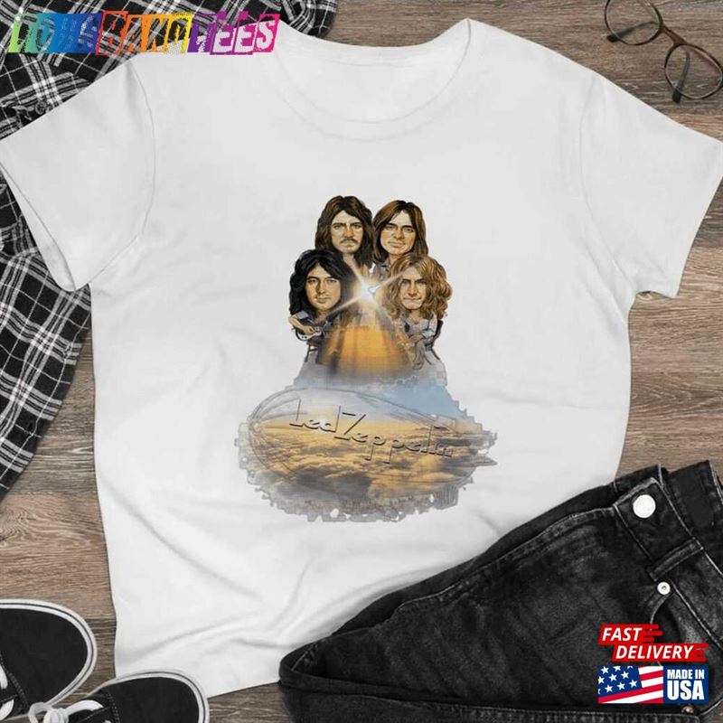 Led Zeppelin Graphic Band Tee White Retro T-Shirt Unisex Hoodie 29Uf169706 – Utopia Fashion