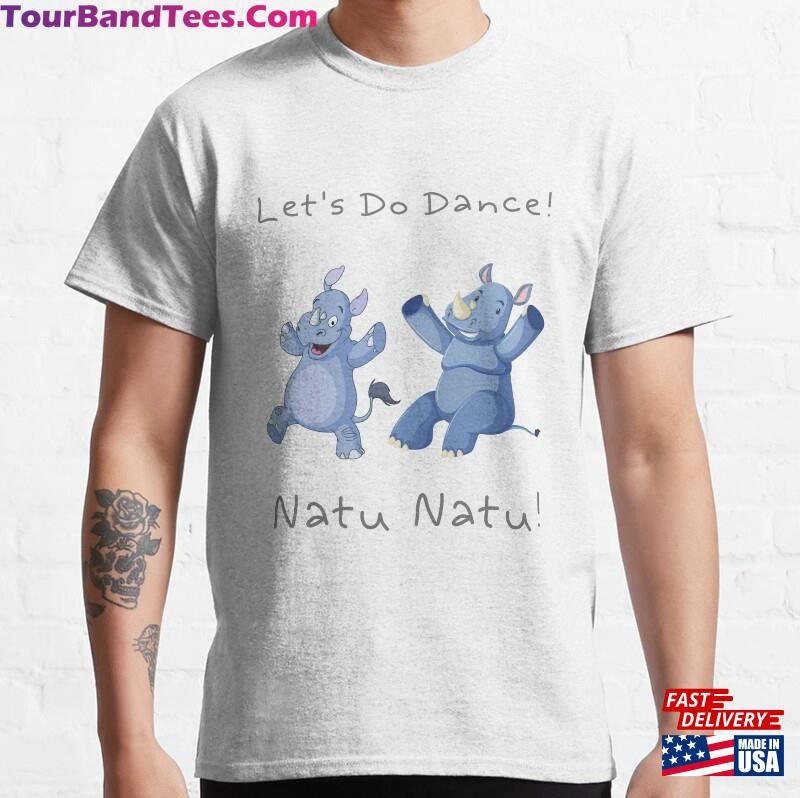 Let’S Do Dance! Natu Natu! Pair Of Rhinos Dancing Hoodie T-Shirt 29Uf166467 – Utopia Fashion