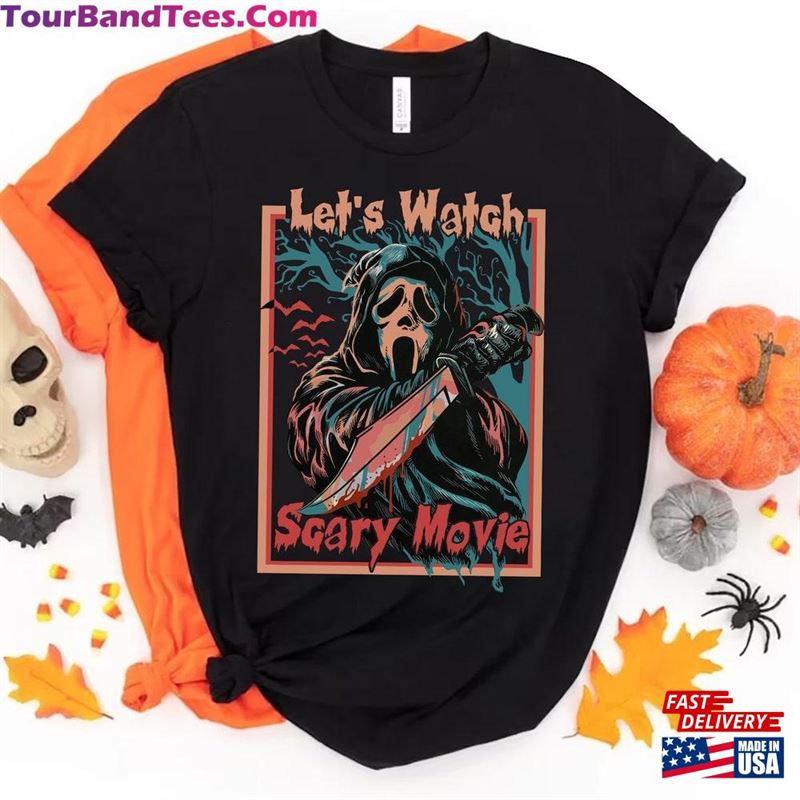 Let’S Watch Scary Movie Scream Retro Unisex Shirt Ghost Face Sweatshirt 29Uf166504 – Utopia Fashion