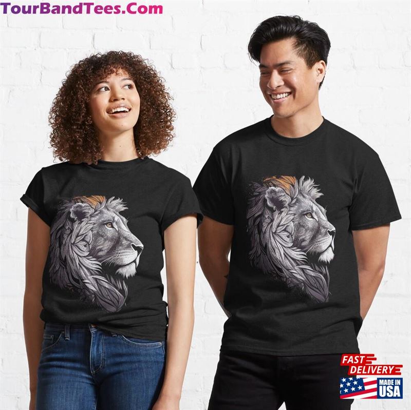 Lion Face Print Classic T-Shirt Sweatshirt 29Uf187617 – Utopia Fashion