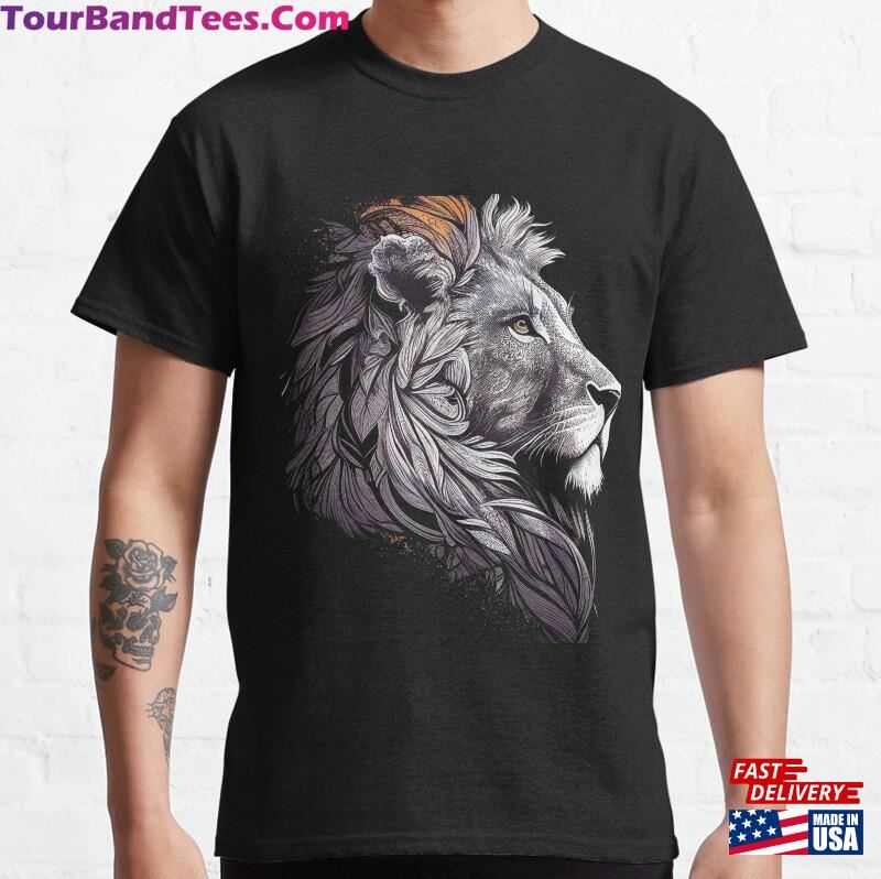 Lion Face Print Classic T-Shirt Sweatshirt 29Uf187617 – Utopia Fashion