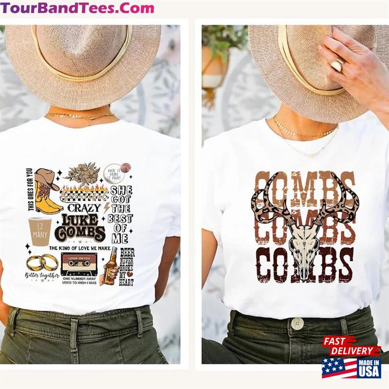 Luke Combs Shirt Bullhead World Tour Hoodie T-Shirt 29Uf182344 – Utopia Fashion