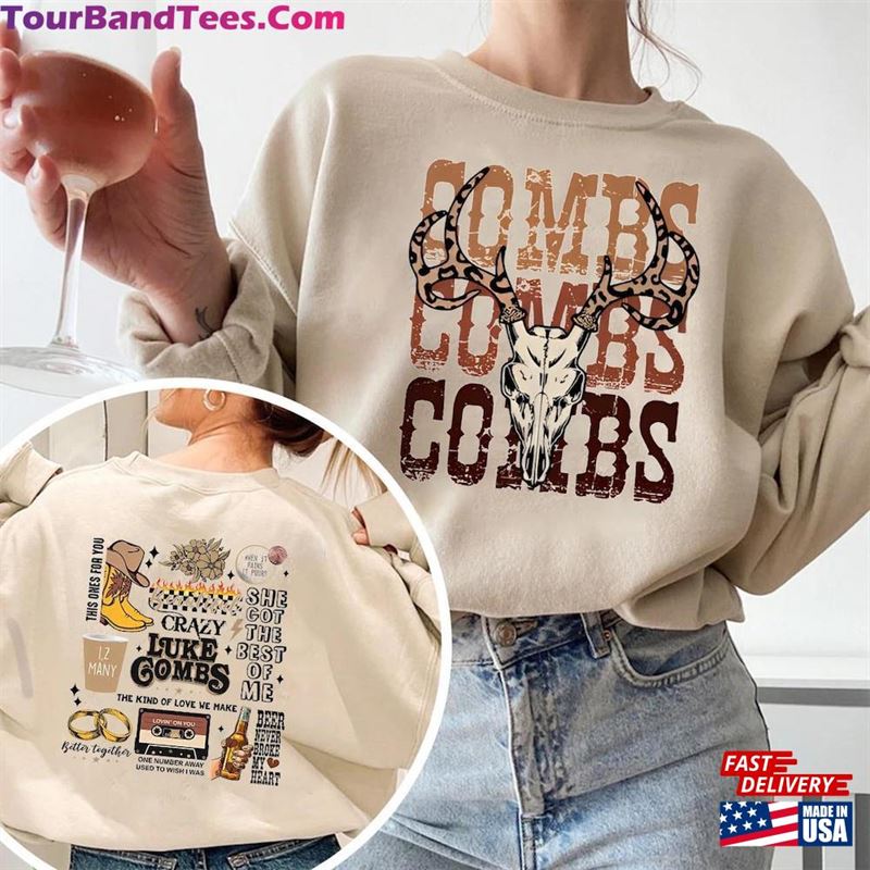 Luke Combs Shirt Bullhead World Tour Hoodie T-Shirt 29Uf182344 – Utopia Fashion