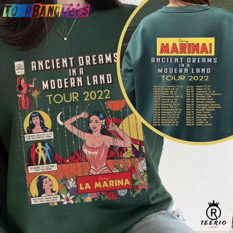 Marina And The Diamonds Shirt Rare Graphic Tour Diamandis’Ancient Dreams In A Modern Land T Classic Sweatshirt 29Uf166855 – Utopia Fashion