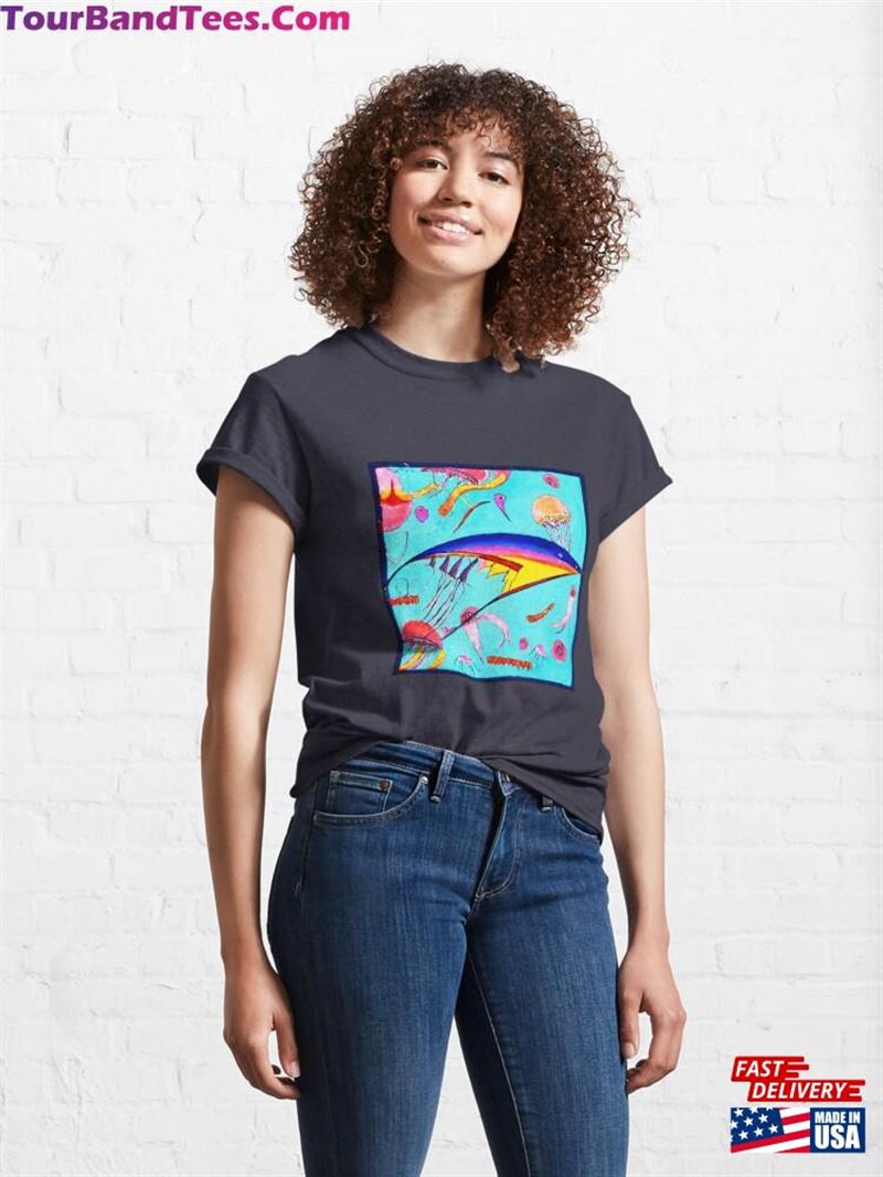 Marine Life Abstraction Classic T-Shirt Unisex 29Uf166015 – Utopia Fashion