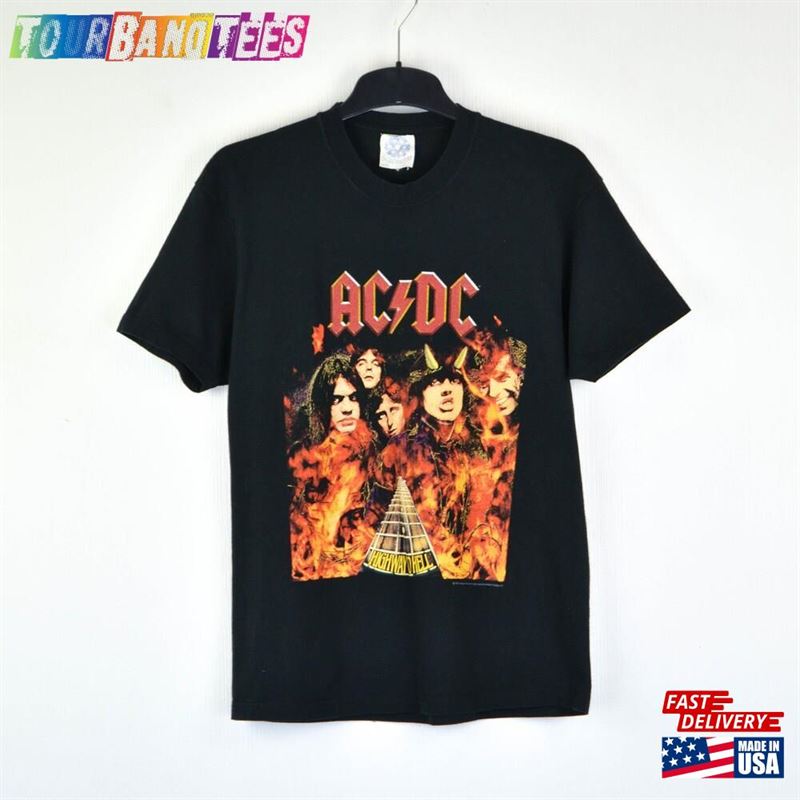 Men’S Ac Dc Highway To Hell Vintage 00S Retro Starworld Hard Rock Heavy Metal Fire Flame T-Shirt Band Tee Size Unisex 29Uf173220 – Utopia Fashion