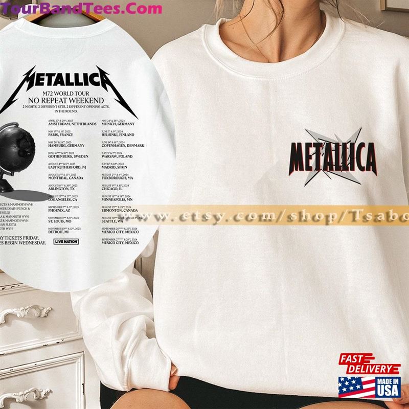 Metallica 42Nd Anniversary Thank You For The Memories Signatures Shirtmetallica M72 Tour Band T-Shirt Classic Sweatshirt 29Uf170058 – Utopia Fashion