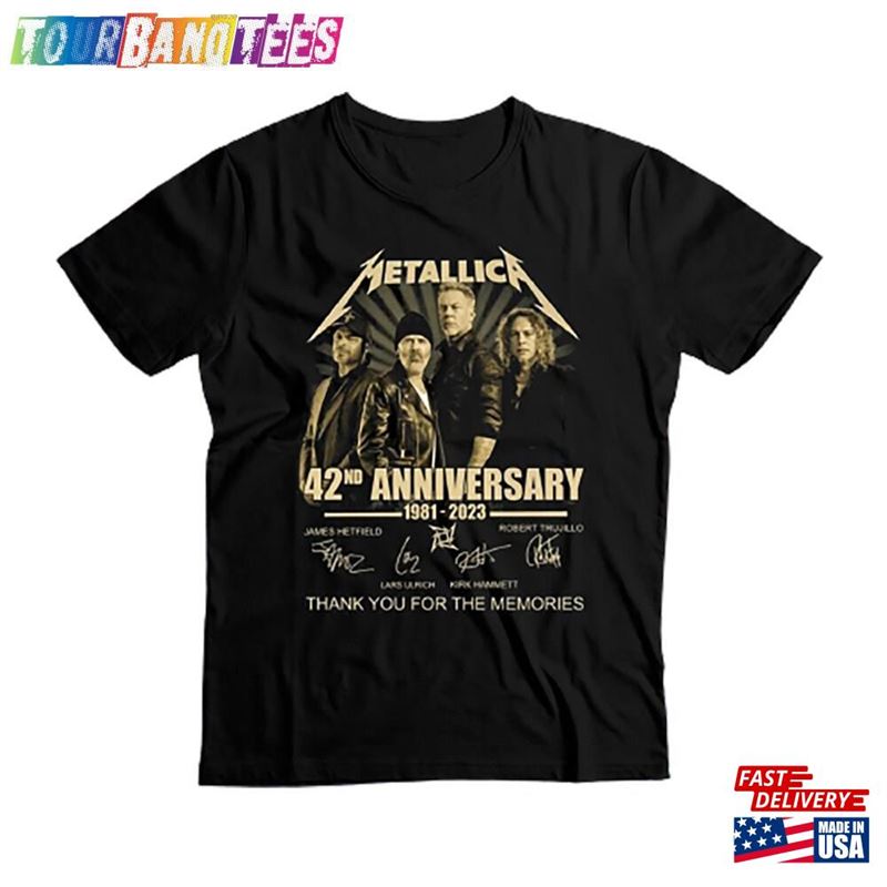 Metallica 42Nd Anniversary Thank You For The Memories Signatures Shirtmetallica M72 Tour Band T-Shirt Hoodie Sweatshirt 29Uf173481 – Utopia Fashion