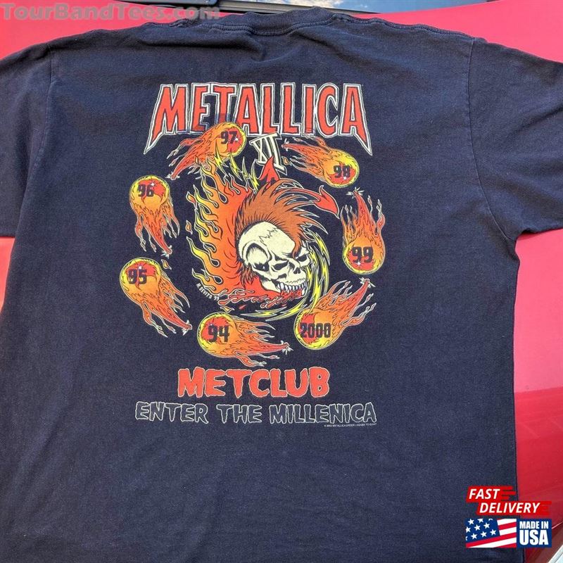 Metallica Vintage Fan Club T-Shirt From The Year Millenica Metclub Worn Xl Xxl Extra Large Front Hoodie Sweatshirt 29Uf171251 – Utopia Fashion