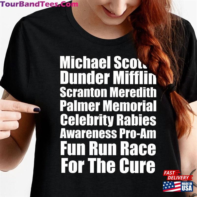 Michael Scotts Fun Run Race For The Cure T-Shirt Office Clothing Funny Apparel Sweatshirt Classic 29Uf187662 – Utopia Fashion