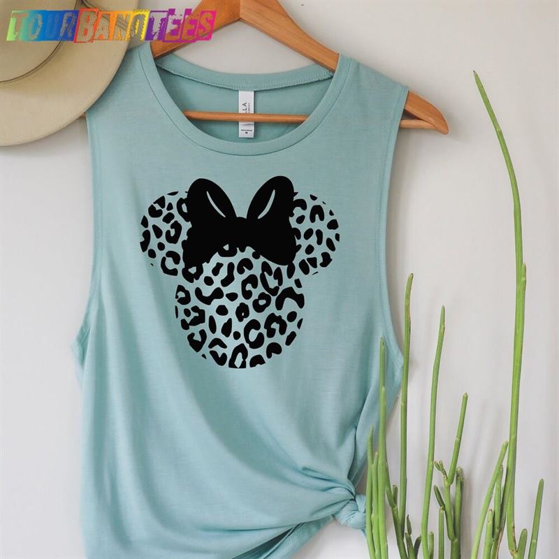 Minnie Mouse Leopard Muscle Tank Women’S Disney Top Shirts For Animal Kingdom T-Shirt Classic 29Uf175797 – Utopia Fashion