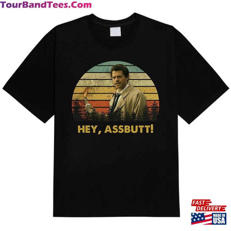 Misha Collins Hey Assbutt Vintage T-Shirt Movies Quote Unisex Tshirt Hoodie 29Uf172150 – Utopia Fashion