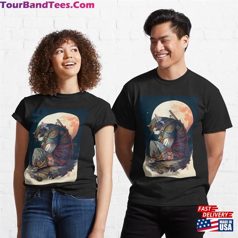 Moonlit Samurai Cat Nap Classic T-Shirt 29Uf181836 – Utopia Fashion