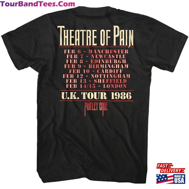 Motley Crue Men’S T-Shirt Theatre Of Pain Album Uk Tour Graphic Tee Vintage Heavy Metal Rock Band Concert Merch 80S Music Lover Sweatshirt Hoodie 29Uf167967 – Utopia Fashion