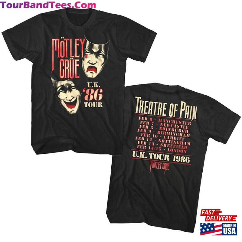 Motley Crue Men’S T-Shirt Theatre Of Pain Album Uk Tour Graphic Tee Vintage Heavy Metal Rock Band Concert Merch 80S Music Lover Sweatshirt Hoodie 29Uf167967 – Utopia Fashion