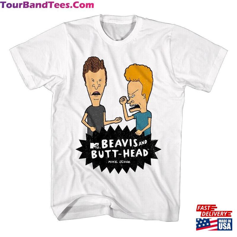 Mtv Beavis And Butthead Men’S T-Shirt Logo White Graphic Tee Cartoon Shirt Butt Classic Hoodie 29Uf182742 – Utopia Fashion