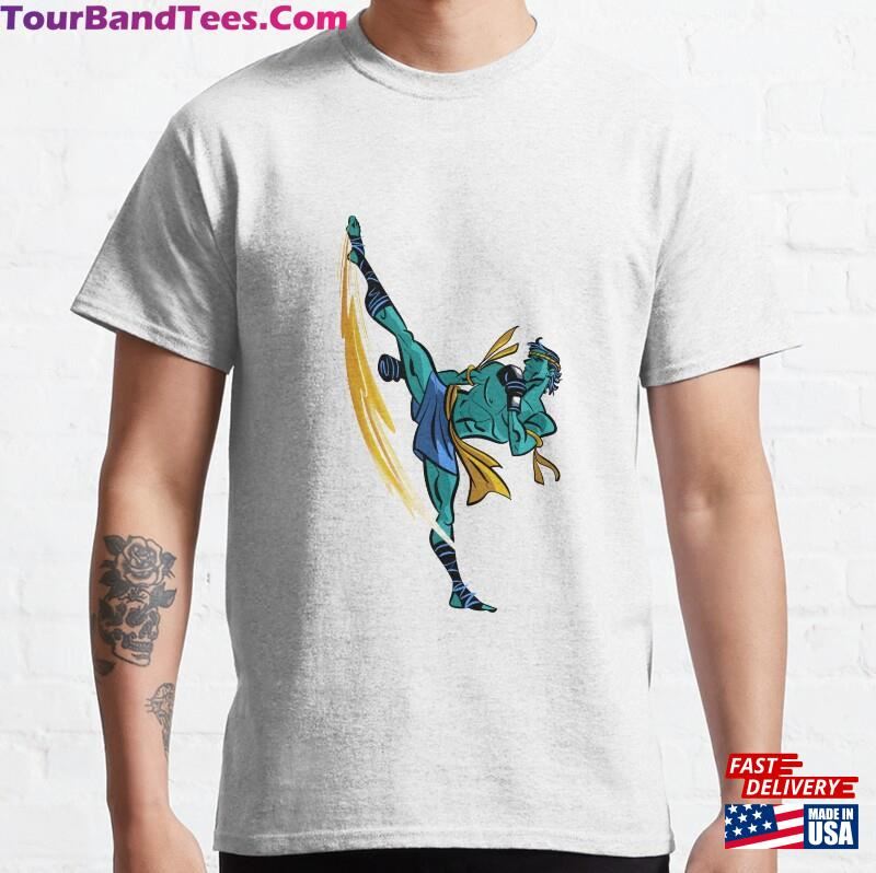 Muay Thai Martial Art Illustration Artwork Classic T-Shirt Hoodie 29Uf182511 – Utopia Fashion