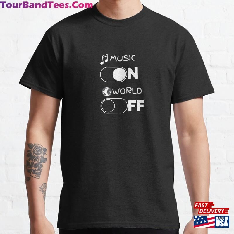 Music Turns The World Classic T-Shirt Hoodie Unisex 29Uf187700 – Utopia Fashion