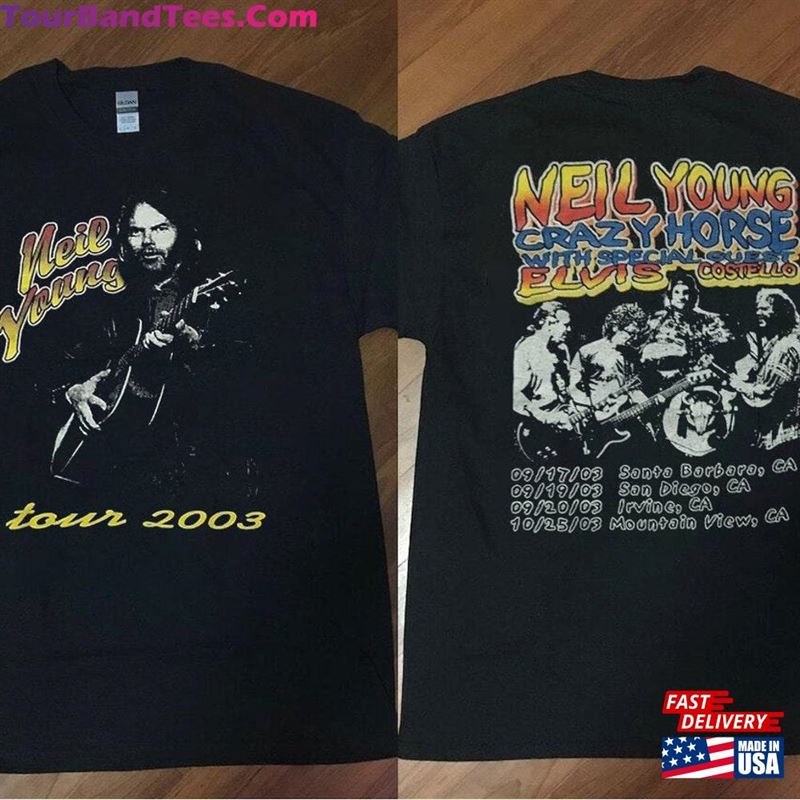 Neil Young Crazy Horse Concert Elvis Costello T-Shirt Tour Tee Unisex Hoodie 29Uf186828 – Utopia Fashion