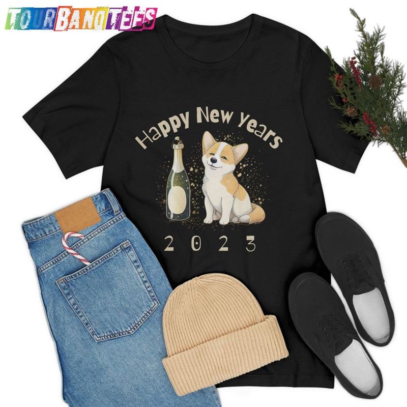 New Years T-Shirt Happy Corgi Shirt Dog Hoodie Sweatshirt 29Uf178596 – Utopia Fashion