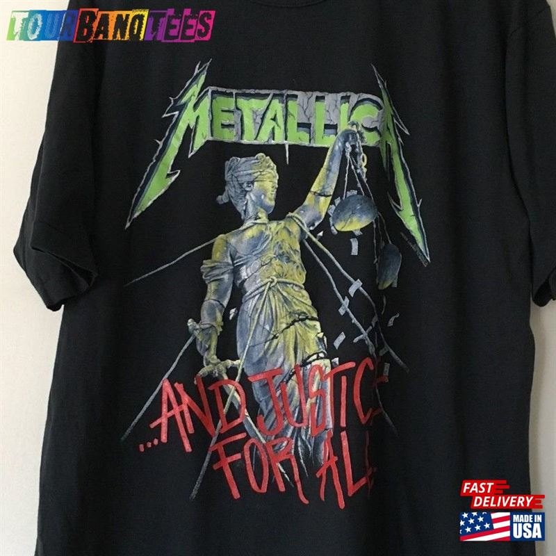 Nos Vtg’88 Metallica And Justice For All Tour Concert Band Tee 80S Brockum Sweatshirt Unisex 29Uf170234 – Utopia Fashion