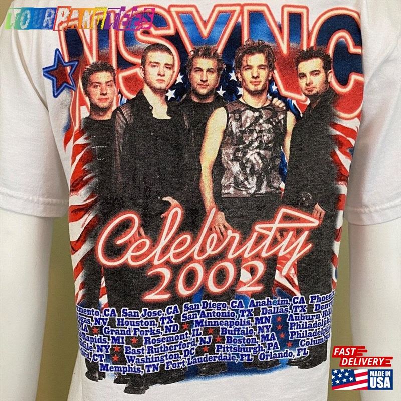 Nsync Celebrity Tour T-Shirt Adult S White Short Sleeve Classic 29Uf171408 – Utopia Fashion