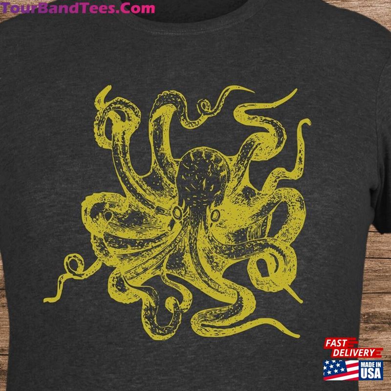 Octopus Cephalopod Oceanographer Shirt Japan Anime Gyotaku Calligraphy Art T-Shirt Sweatshirt 29Uf167418 – Utopia Fashion