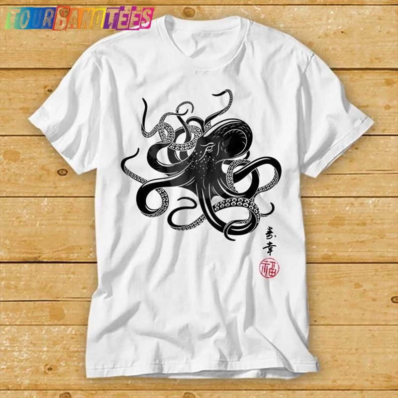 Octopus Japanese Calligraphy T-Shirt Sweatshirt 29Uf177690 – Utopia Fashion