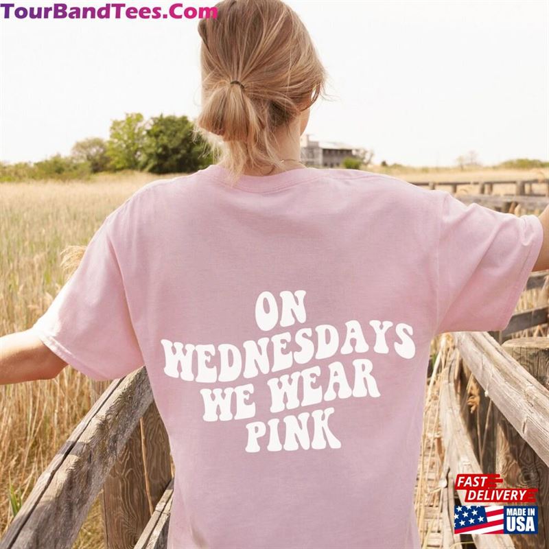 On Wednesdays We Wear Pink Shirt Aesthetic Retro Unisex T-Shirt 29Uf166498 – Utopia Fashion