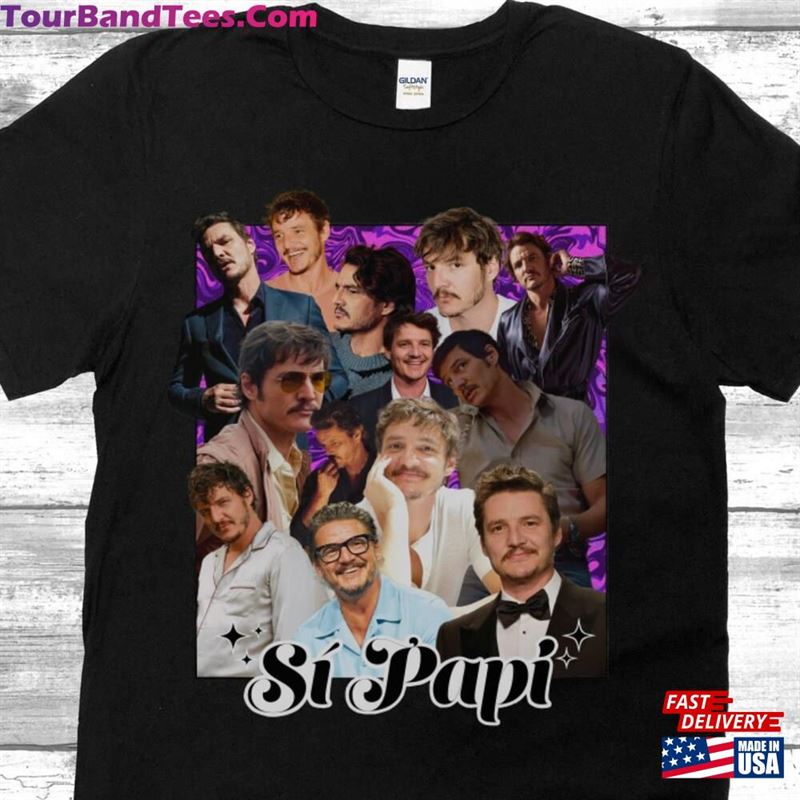 Pedro Pascal Si Papi T-Shirt 90S Inspired Vintage Shirt Bootleg Actor Fan Gift Hoodie 29Uf182783 – Utopia Fashion