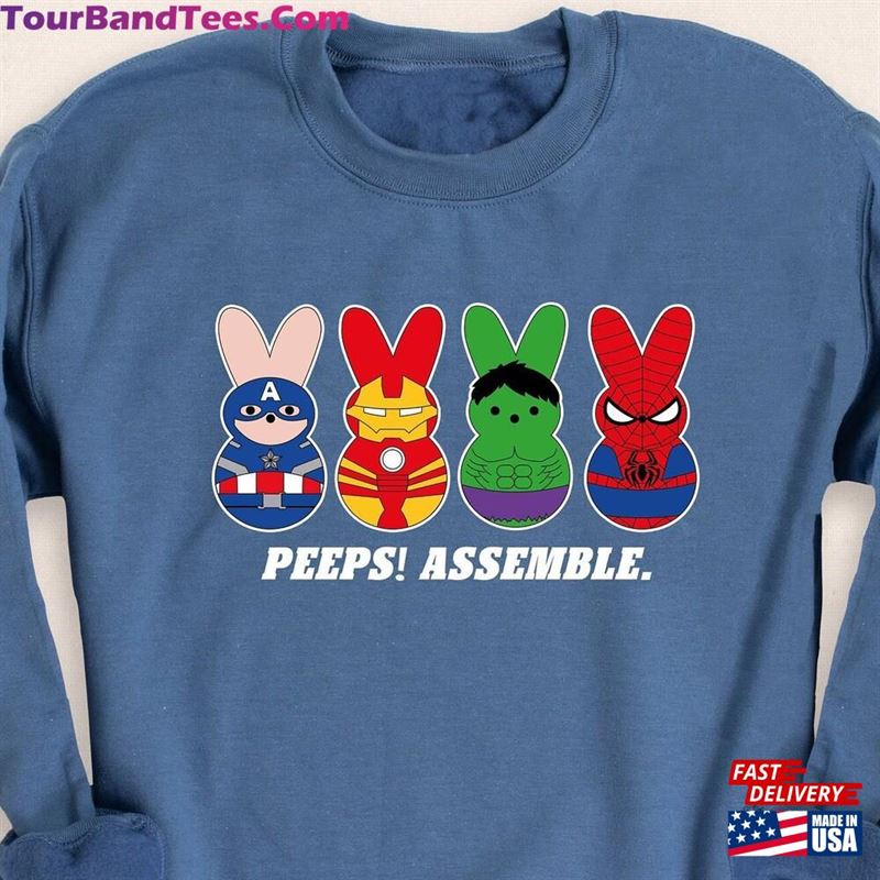 Peeps Assemble Sweatshirt Easter Bunny Superheroes Superhero Group T-Shirt 29Uf167818 – Utopia Fashion