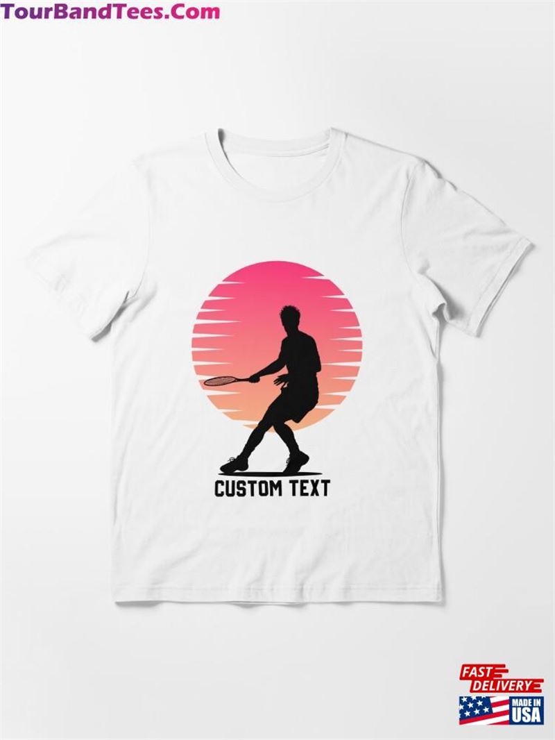 Personalized Tennis Sport Art With Custom Text Check The Descriptions Essential T-Shirt Hoodie Classic 29Uf187481 – Utopia Fashion