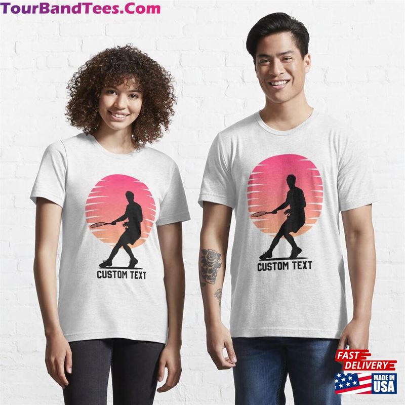 Personalized Tennis Sport Art With Custom Text Check The Descriptions Essential T-Shirt Hoodie Classic 29Uf187481 – Utopia Fashion